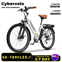 1000 Peak Electric Bike for Adults,up 80 Miles Removable Battery Ebike, 26" Electric E Bike with 7-Speed,Adult Electric Bicycles