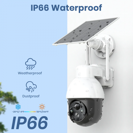 AOSU 3MP PTZ Solar Security Camera 5000mAh Battery Wireless 2.4Ghz WIFI Camera PIR AI Detection 2-Way Audio Outdoor CCTV Camera